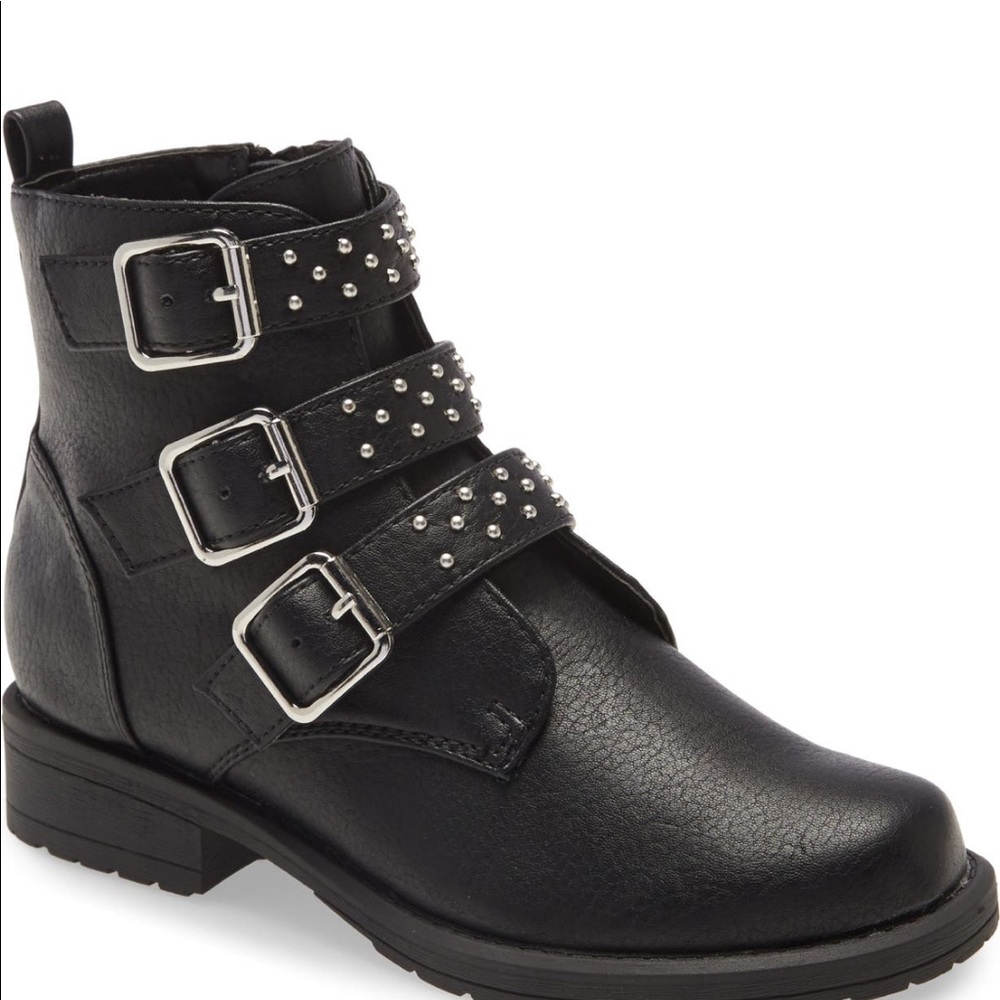 Treasure & Bond Triple Studded Strap Moto Boot